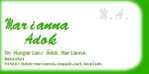 marianna adok business card