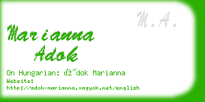 marianna adok business card